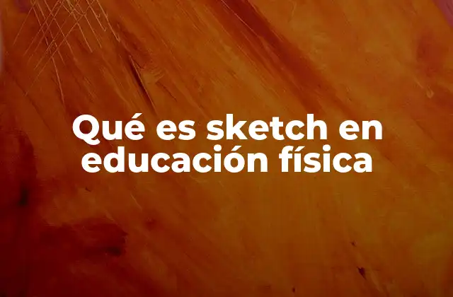 Qué es Sketch en Educación Física