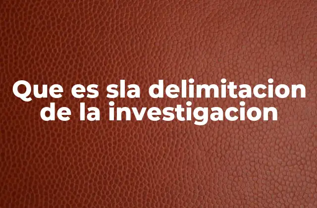 Que es Sla Delimitacion de la Investigacion 2 La importancia de establecer límites en un estudio científico