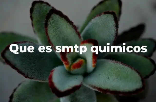 Que es Smtp Quimicos