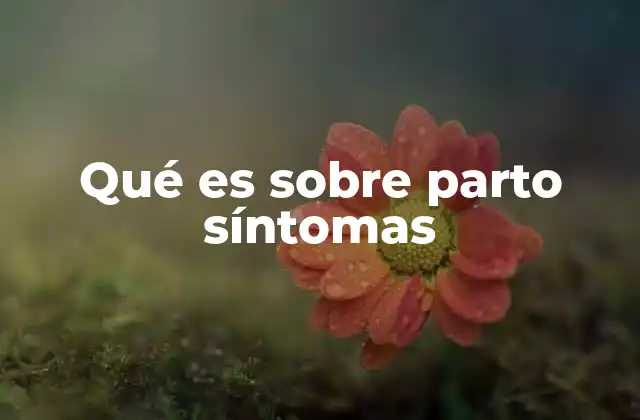 Cómo el cuerpo se prepara para el parto