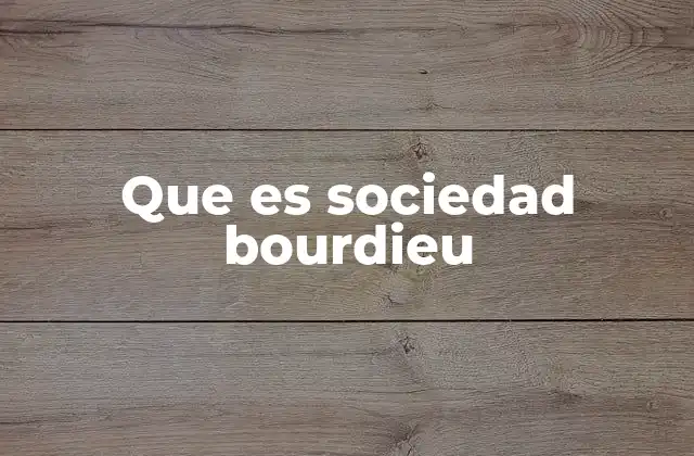 Que es Sociedad Bourdieu 2 La interacción entre estructuras y agentes en la sociedad