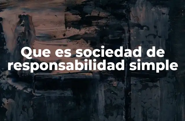 Que es Sociedad de Responsabilidad Simple 2 Características principales de la sociedad de responsabilidad simple