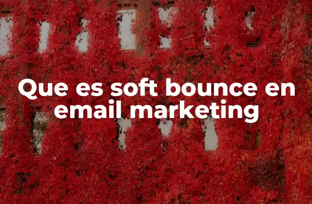 Que es Soft Bounce en Email Marketing