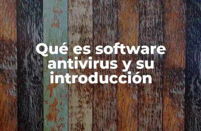 Qué es Software Antivirus y Su Introducción
