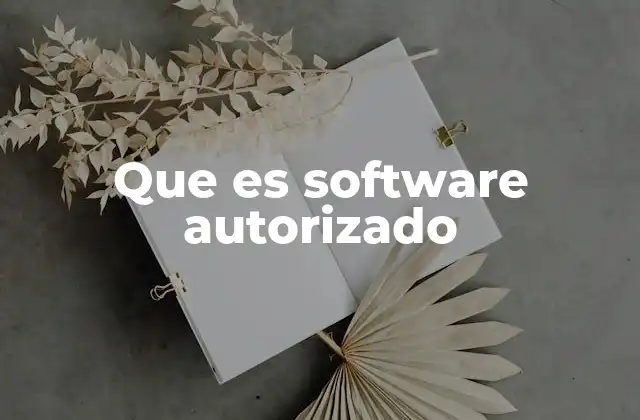 Que es Software Autorizado