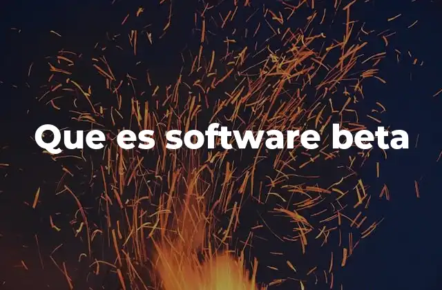 Que es Software Beta