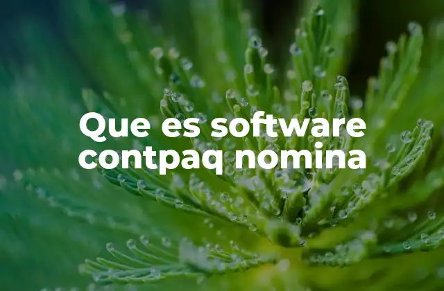 Que es Software Contpaq Nomina