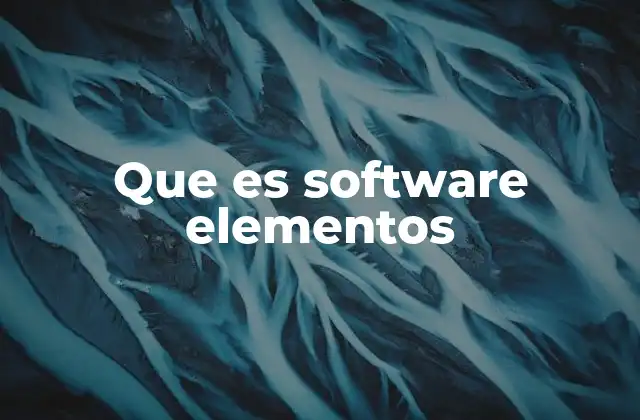 Que es Software Elementos