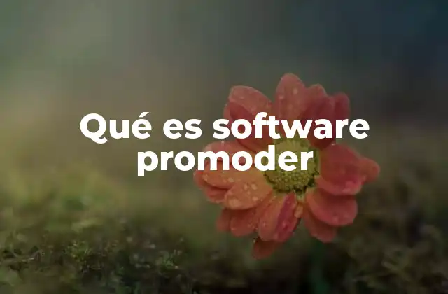 Qué es Software Promoder