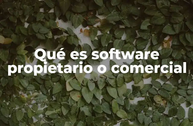 Qué es Software Propietario o Comercial