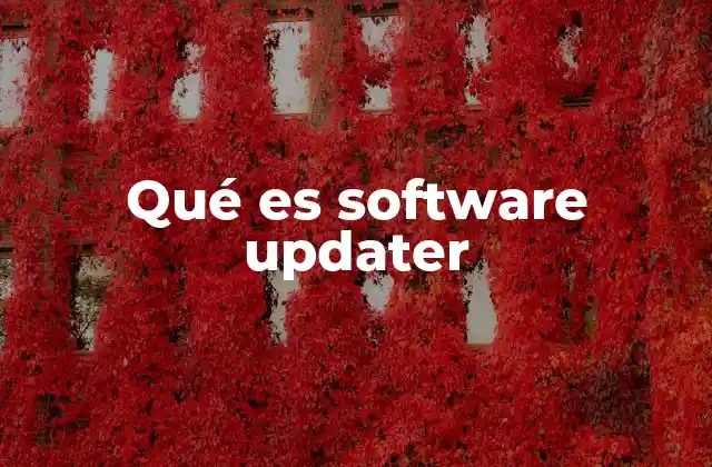 Qué es Software Updater