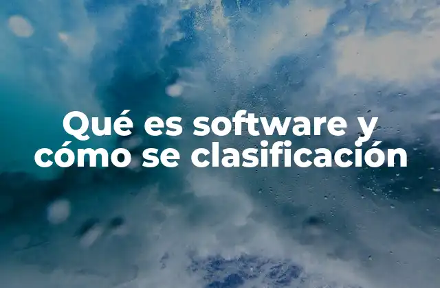 Qué es Software y Cómo Se Clasificación