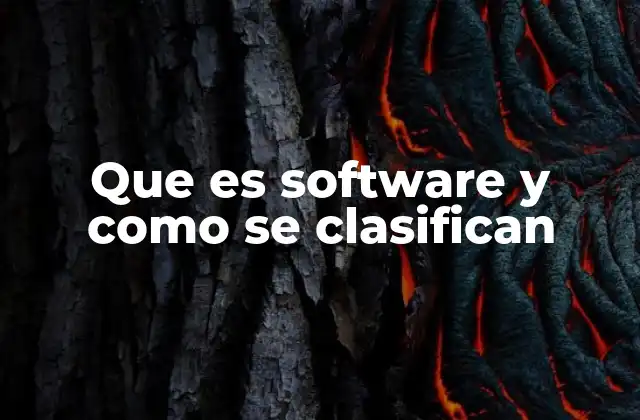 Que es Software y como Se Clasifican
