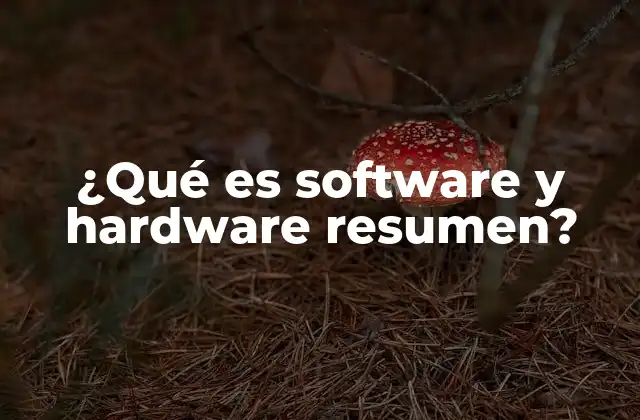 ¿qué es Software y Hardware Resumen?