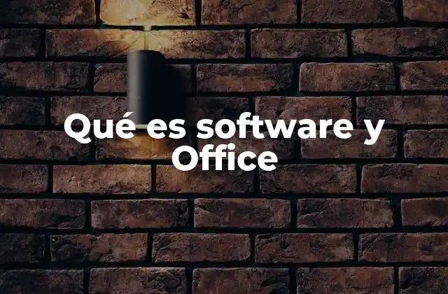 Qué es Software y Office