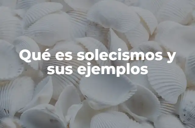 Qué es Solecismos y Sus Ejemplos