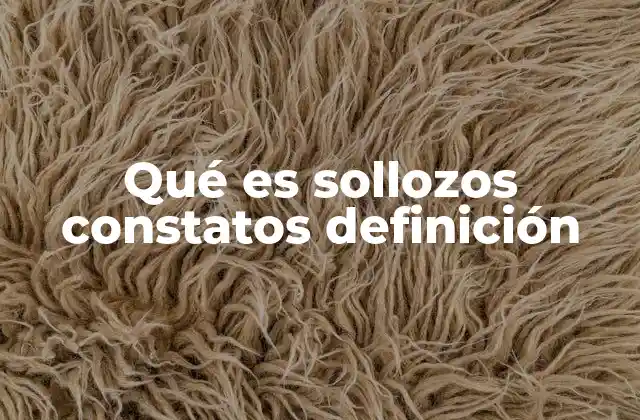 Qué es Sollozos Constatos Definición 2 Las causas detrás de los sollozos constantes
