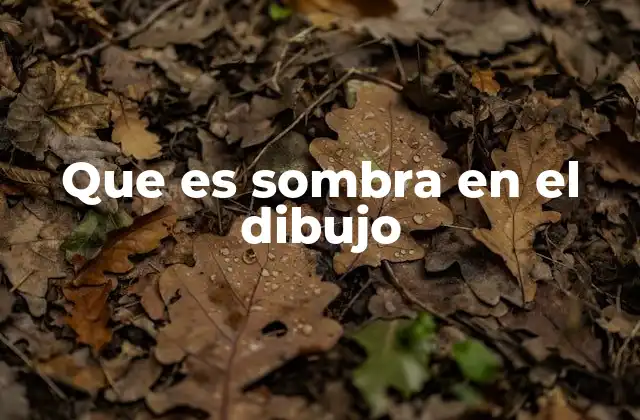 Que es Sombra en el Dibujo