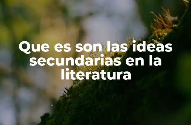 La relevancia de las ideas secundarias en la construcción narrativa