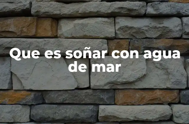 El agua de mar como reflejo de emociones internas