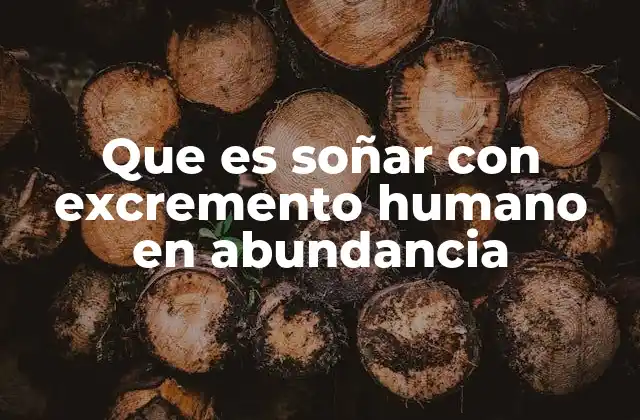 Que es Soñar con Excremento Humano en Abundancia