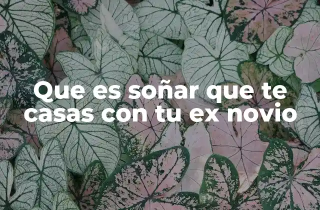 Que es Soñar que Te Casas con Tu Ex Novio