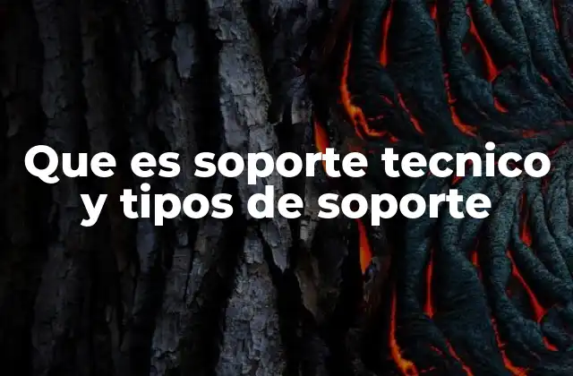 Que es Soporte Tecnico y Tipos de Soporte