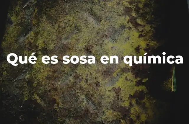 Qué es Sosa en Química