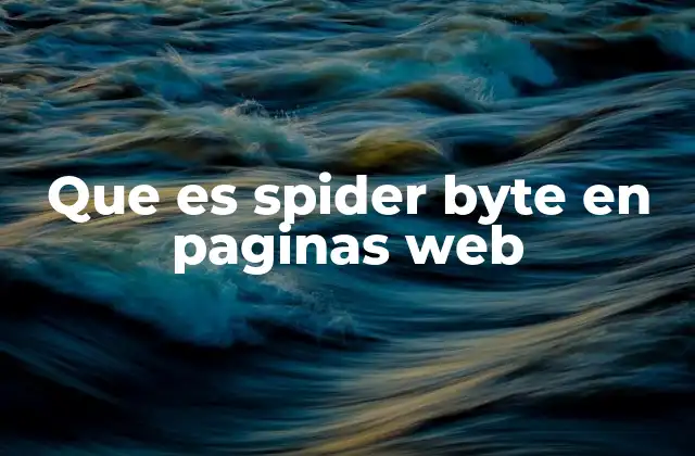 Que es Spider Byte en Paginas Web