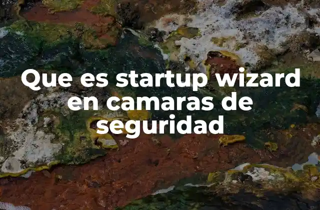 Que es Startup Wizard en Camaras de Seguridad