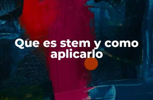 Que es Stem y como Aplicarlo