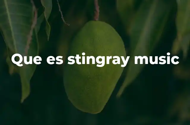 Que es Stingray Music