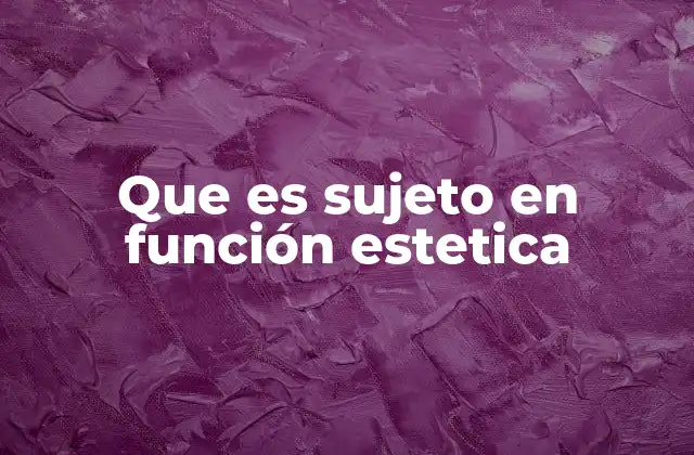 Que es Sujeto en Función Estetica 2 La relación entre el observador y la obra de arte