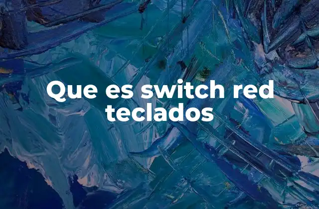 Que es Switch Red Teclados