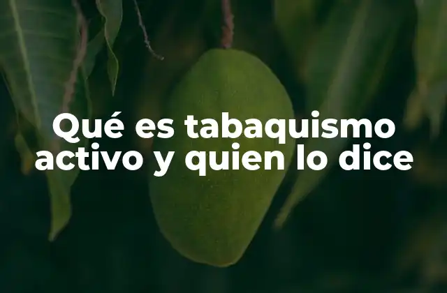 Qué es Tabaquismo Activo y Quien Lo Dice 2 El impacto del tabaquismo activo en la salud pública