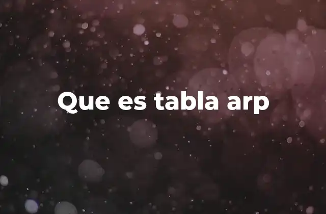 Funcionamiento del protocolo ARP