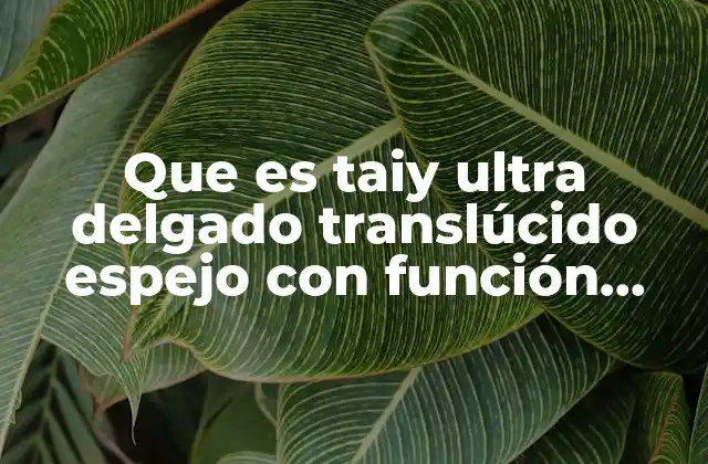 Que es Taiy Ultra Delgado Translúcido Espejo con Función Kickstand