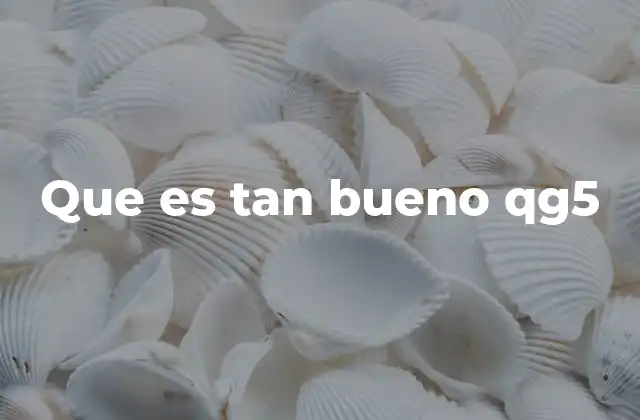 Que es Tan Bueno Qg5