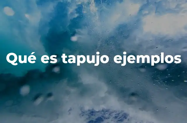 Qué es Tapujo Ejemplos