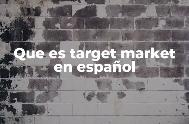 Que es Target Market en Español