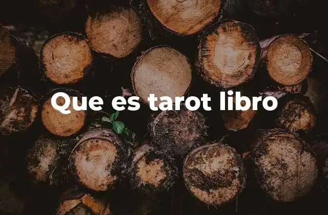 Que es Tarot Libro