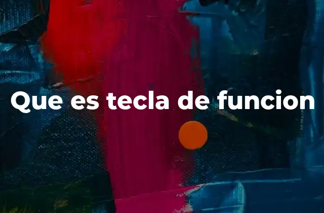 Que es Tecla de Funcion