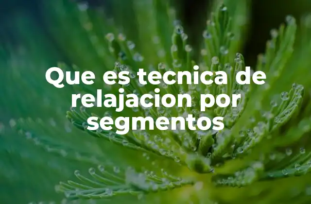 Cómo la relajación por segmentos mejora la salud mental