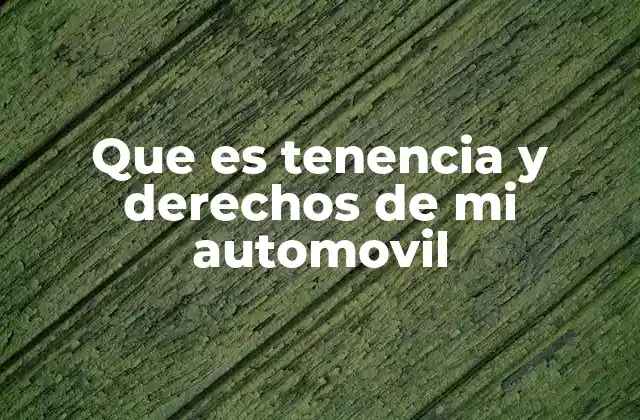 Cómo funciona la propiedad legal de un automóvil