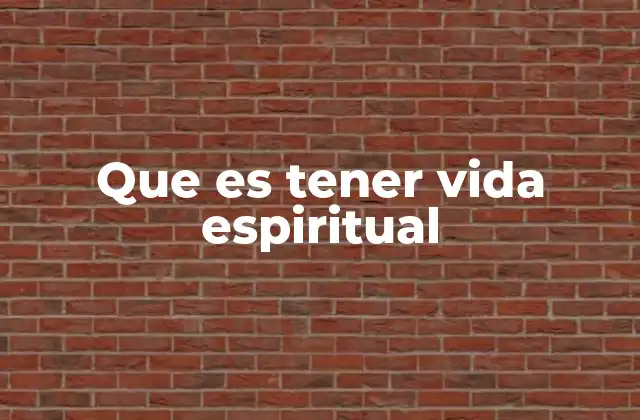 Que es Tener Vida Espiritual 2 La importancia de la conexión interna en la vida moderna