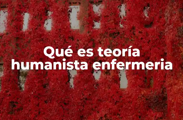 Qué es Teoría Humanista Enfermeria