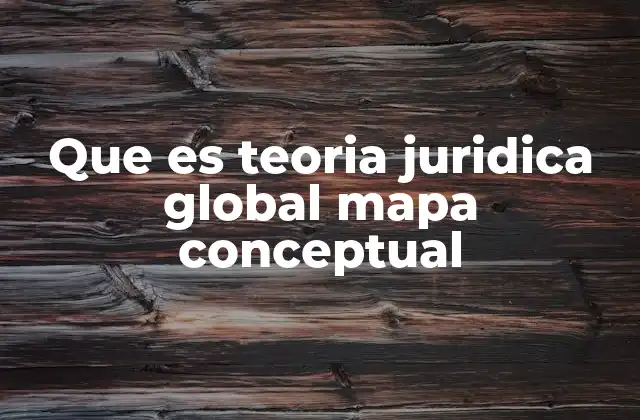 Que es Teoria Juridica Global Mapa Conceptual