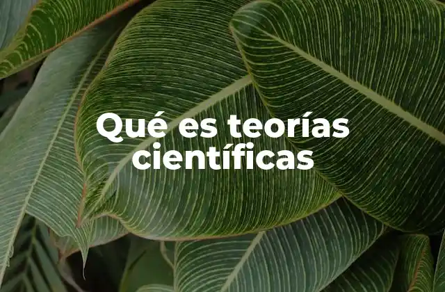 Qué es Teorías Científicas