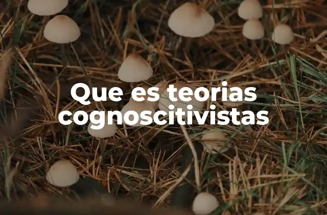 Que es Teorias Cognoscitivistas