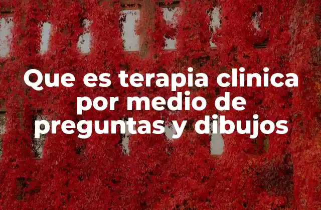 Que es Terapia Clinica por Medio de Preguntas y Dibujos